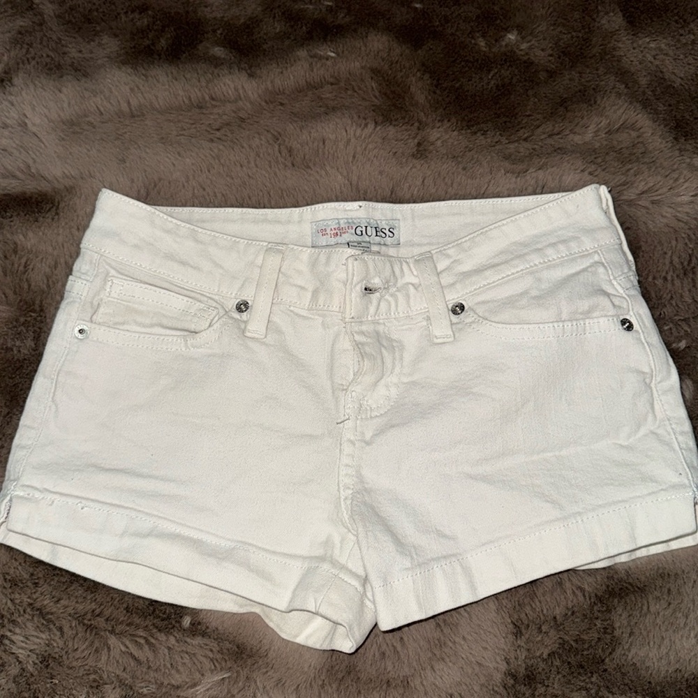 White GUESS shorts